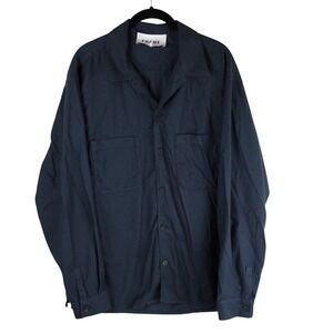 Frame‎ Brushed Cotton And Tencel-blend Twill Shirt In Shadow Grey Sz L